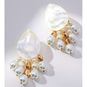 NWT pearl fringe drop earrings